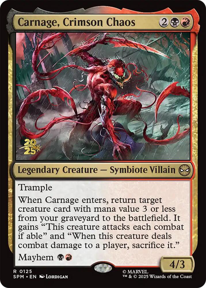 Carnage, Crimson Chaos [Marvel's Spider-Man Prerelease Promos] | Gear Gaming Bentonville