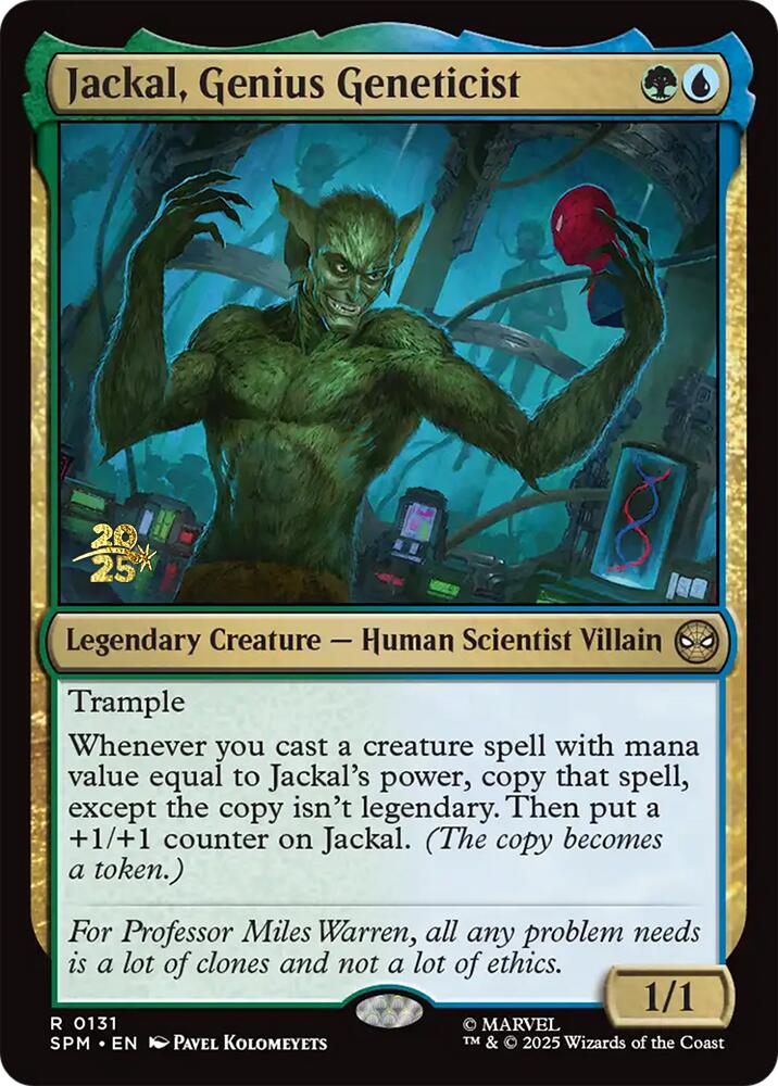 Jackal, Genius Geneticist [Marvel's Spider-Man Prerelease Promos] | Gear Gaming Bentonville