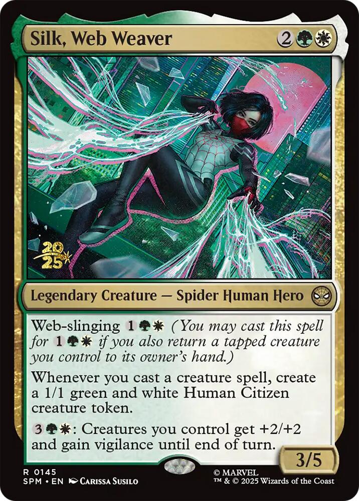 Silk, Web Weaver [Marvel's Spider-Man Prerelease Promos] | Gear Gaming Bentonville