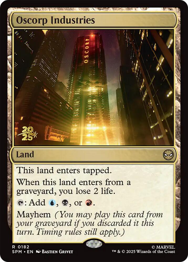 Oscorp Industries [Marvel's Spider-Man Prerelease Promos] | Gear Gaming Bentonville