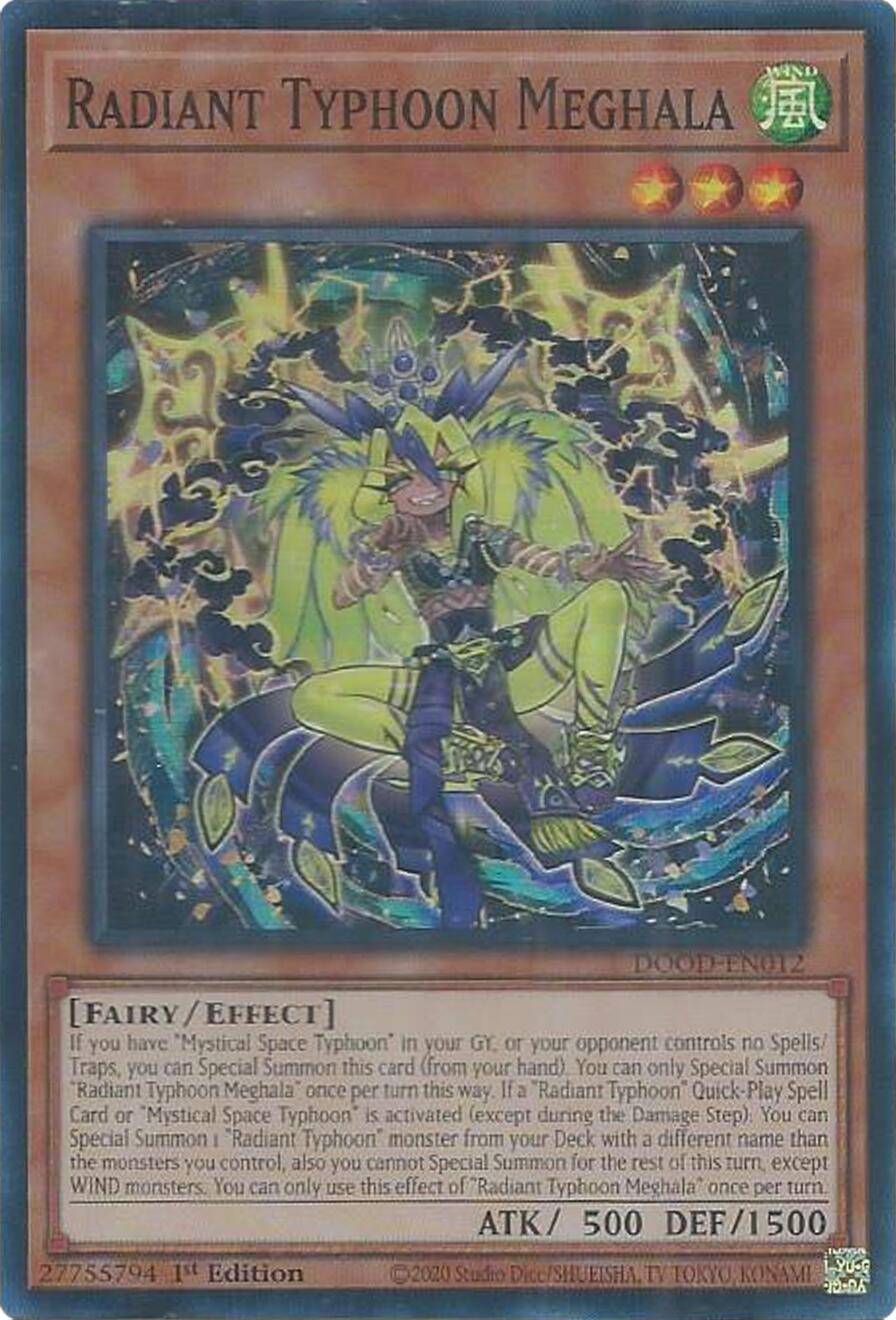 Radiant Typhoon Meghala [DOOD-EN012] Super Rare | Gear Gaming Bentonville