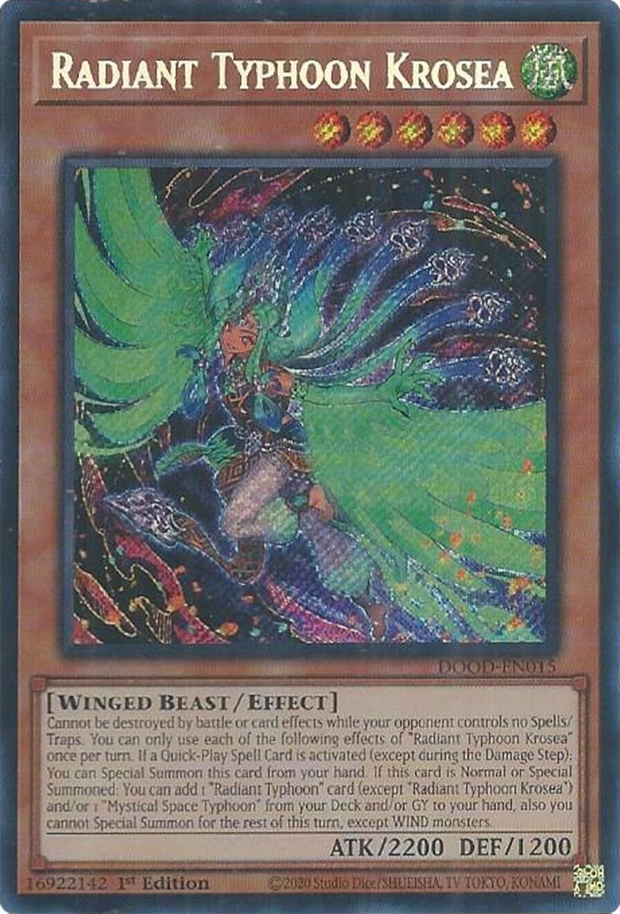 Radiant Typhoon Krosea [DOOD-EN015] Secret Rare | Gear Gaming Bentonville