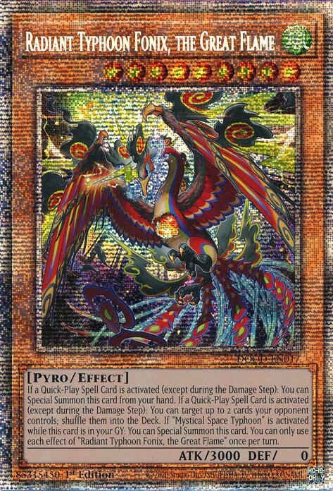 Radiant Typhoon Fonix, the Great Flame (Starlight Rare) [DOOD-EN017] Starlight Rare | Gear Gaming Bentonville