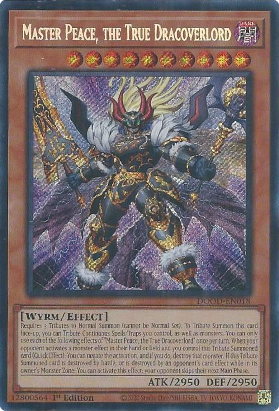 Master Peace, the True Dracoverlord [DOOD-EN018] Secret Rare | Gear Gaming Bentonville