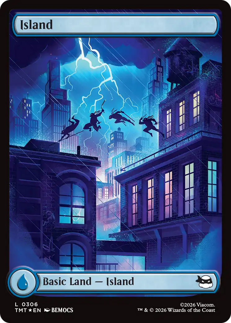 Island (0306) (Surge Foil) [Teenage Mutant Ninja Turtles] | Gear Gaming Bentonville