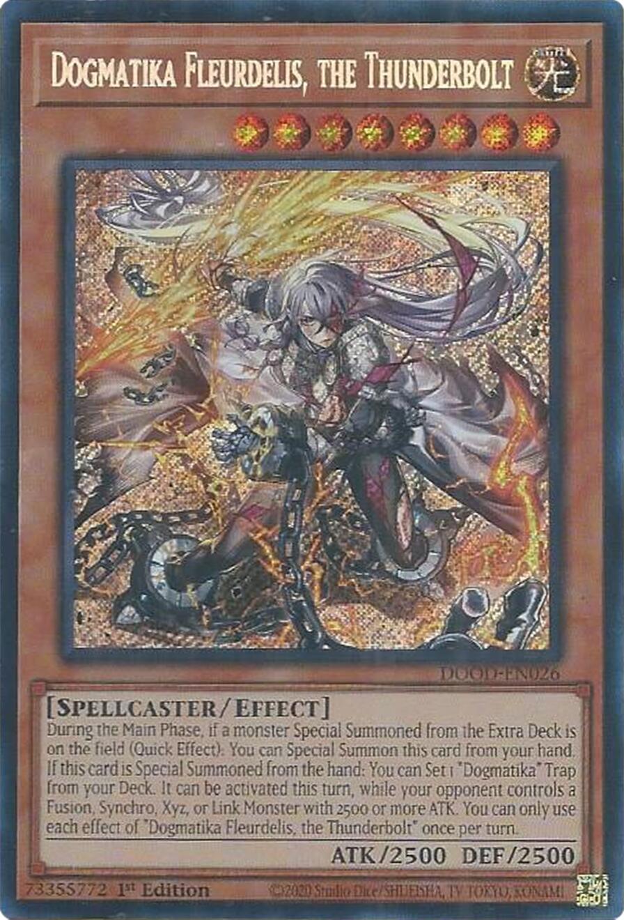 Dogmatika Fleurdelis, the Thunderbolt [DOOD-EN026] Secret Rare | Gear Gaming Bentonville