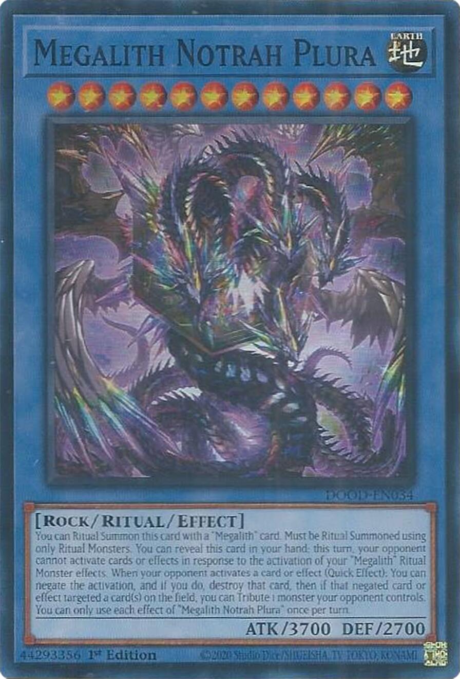 Megalith Notrah Plura [DOOD-EN034] Super Rare | Gear Gaming Bentonville