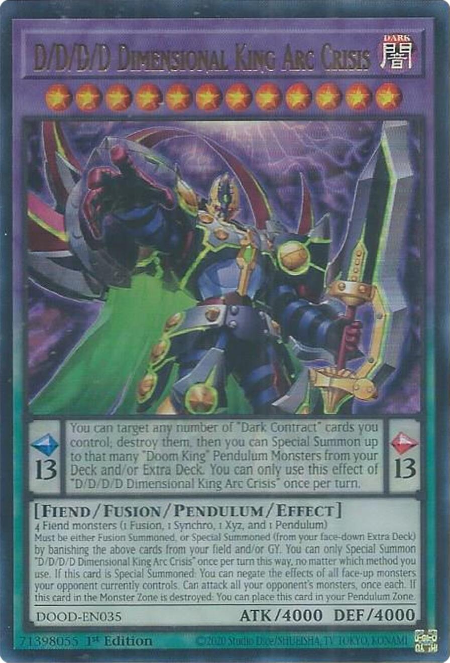 D/D/D/D Dimensional King Arc Crisis [DOOD-EN035] Ultra Rare | Gear Gaming Bentonville