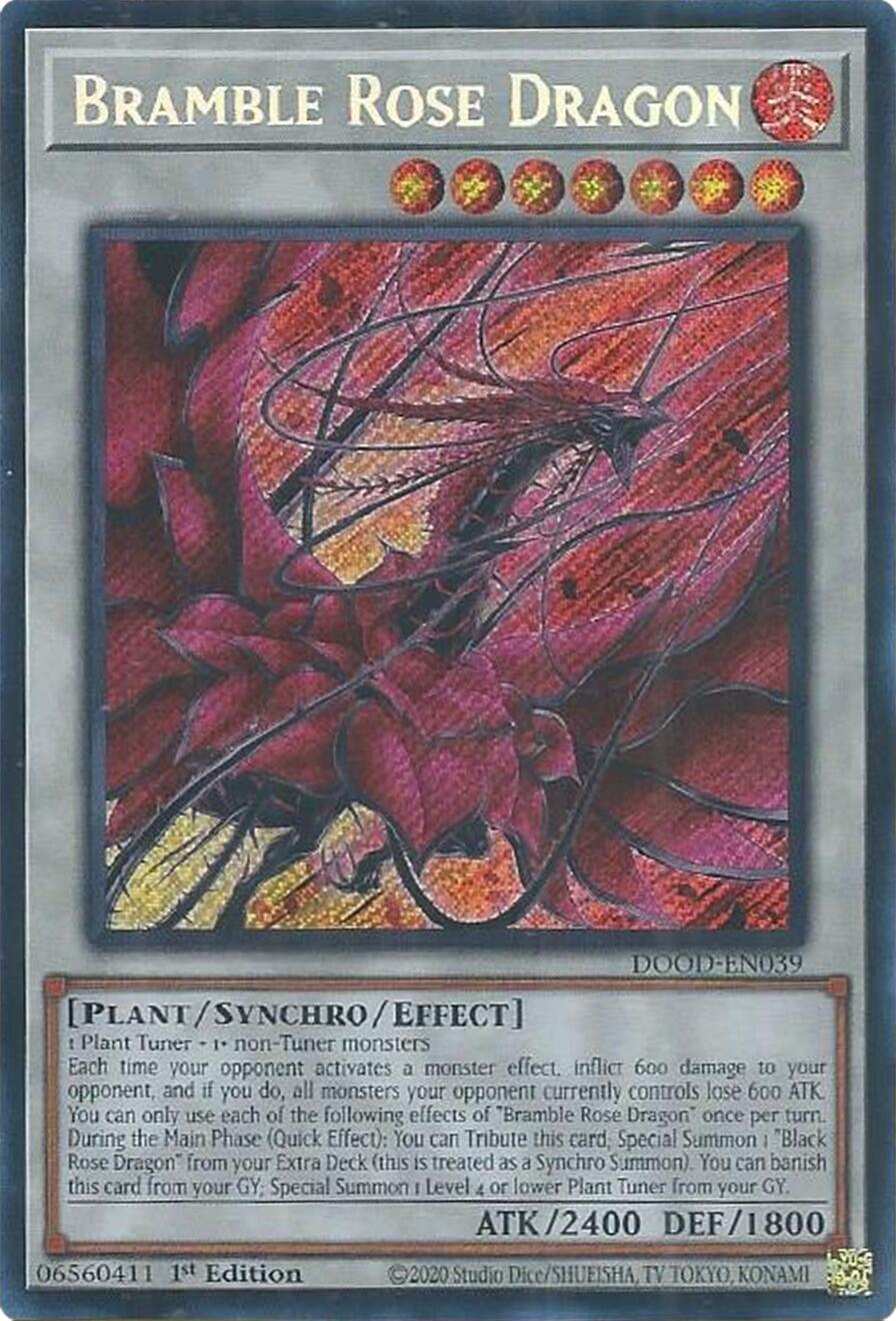 Bramble Rose Dragon [DOOD-EN039] Secret Rare | Gear Gaming Bentonville