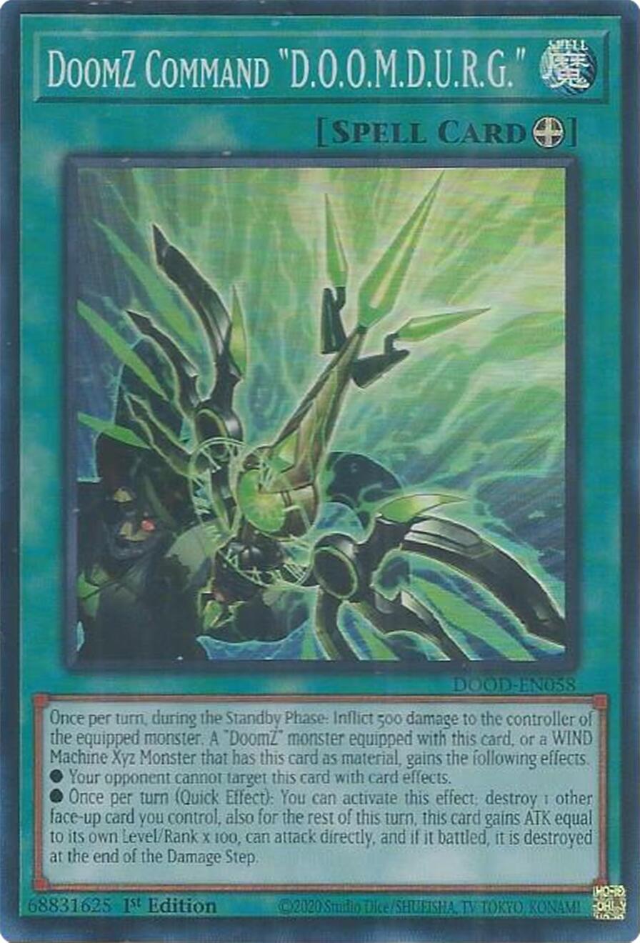 DoomZ Command "D.O.O.M.D.U.R.G." [DOOD-EN058] Super Rare | Gear Gaming Bentonville