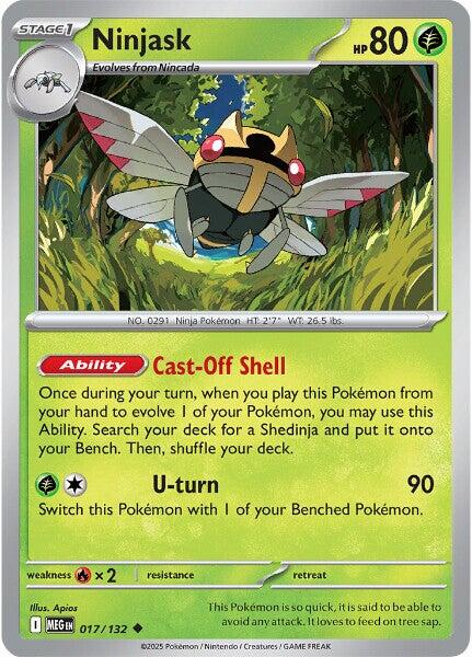 Ninjask (017/132) [Mega Evolution: Base Set] | Gear Gaming Bentonville