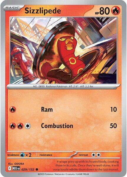 Sizzlipede (029/132) [Mega Evolution: Base Set] | Gear Gaming Bentonville