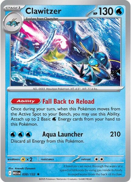 Clawitzer (038/132) [Mega Evolutions: Base Set] | Gear Gaming Bentonville