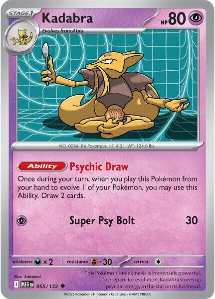 Kadabra (055/132) [Mega Evolutions: Base Set] | Gear Gaming Bentonville