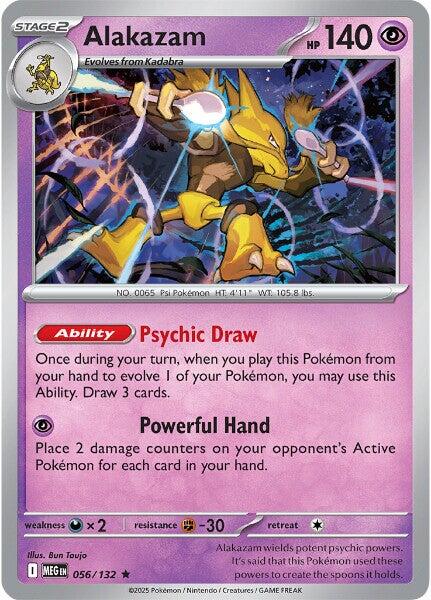 Alakazam (056/132) [Mega Evolutions: Base Set] | Gear Gaming Bentonville