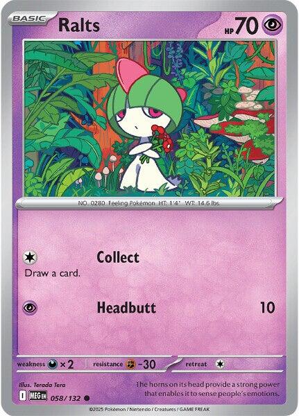 Ralts (058/132) [Mega Evolutions: Base Set] | Gear Gaming Bentonville