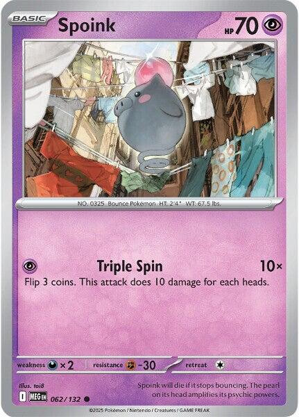 Spoink (062/132) [Mega Evolutions: Base Set] | Gear Gaming Bentonville