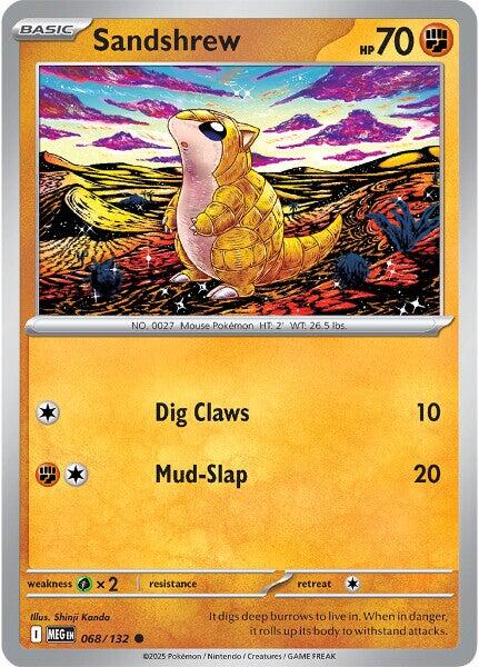 Sandshrew (068/132) [Mega Evolution: Base Set] | Gear Gaming Bentonville