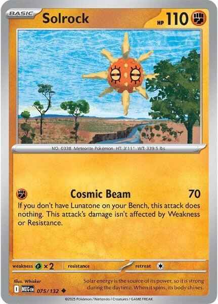Solrock (075/132) [Mega Evolution: Base Set] | Gear Gaming Bentonville