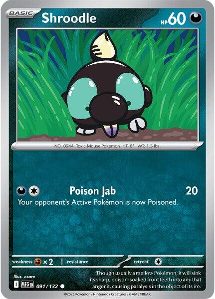 Shroodle (091/132) [Mega Evolution: Base Set] | Gear Gaming Bentonville