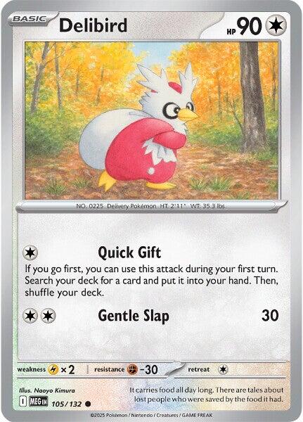 Delibird (105/132) [Mega Evolutions: Base Set] | Gear Gaming Bentonville