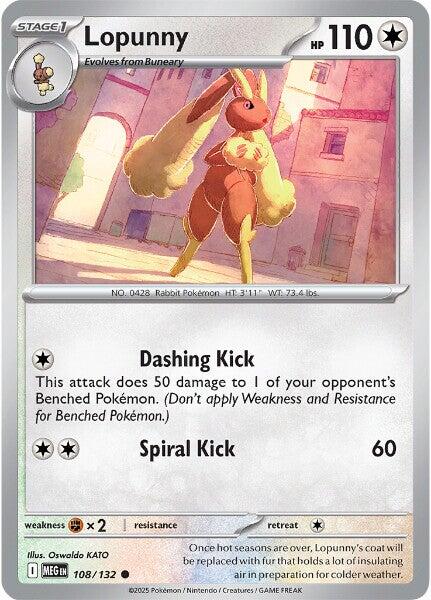 Lopunny (108/132) [Mega Evolution: Base Set] | Gear Gaming Bentonville