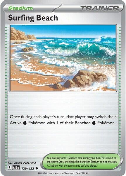 Surfing Beach (129/132) [Mega Evolution: Base Set] | Gear Gaming Bentonville
