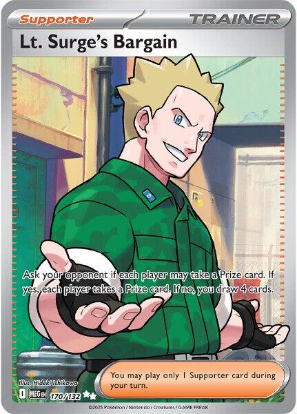 Lt. Surge's Bargain (170/132) [Mega Evolution: Base Set] | Gear Gaming Bentonville