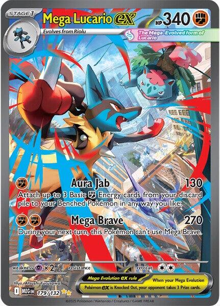 Mega Lucario ex (179/132) [Mega Evolutions: Base Set] | Gear Gaming Bentonville