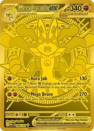 Mega Lucario ex (188/132) [Mega Evolution: Base Set] | Gear Gaming Bentonville