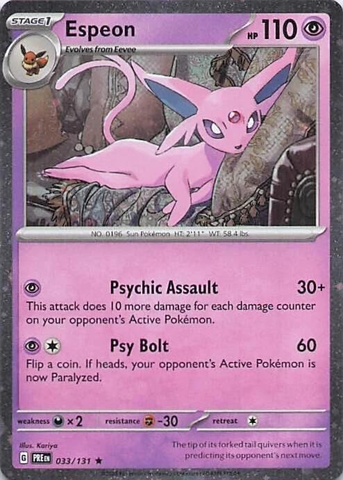 Espeon (033/131) (Cosmos Holo) [Miscellaneous Cards] | Gear Gaming Bentonville