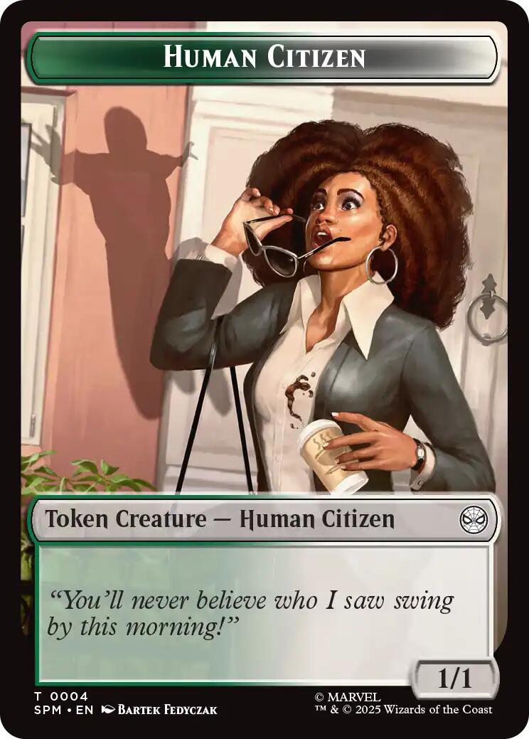 Human Citizen // Treasure Double-Sided Token [Marvel's Spider-Man Tokens] | Gear Gaming Bentonville