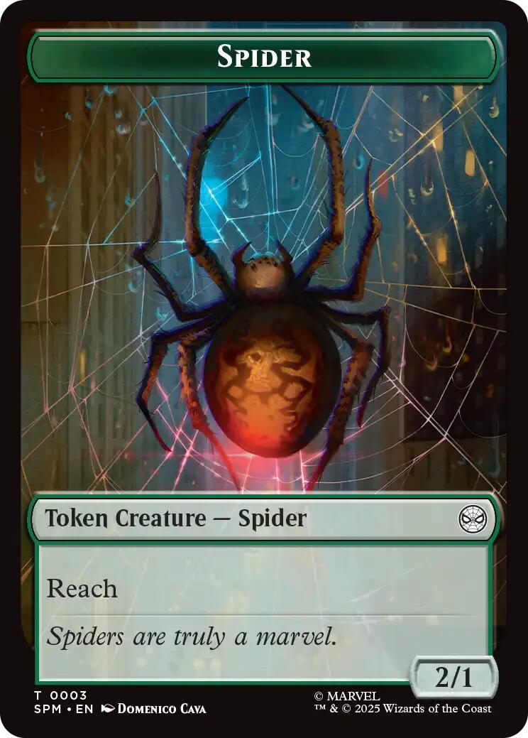 Spider // Treasure Double-Sided Token [Marvel's Spider-Man Tokens] | Gear Gaming Bentonville