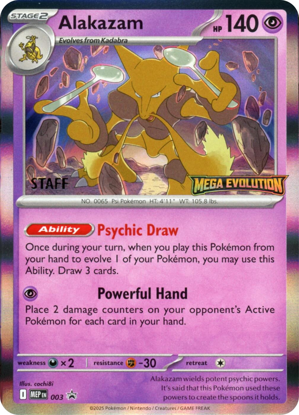 Alakazam (003) (Staff) [Mega Evolutions Promo] | Gear Gaming Bentonville