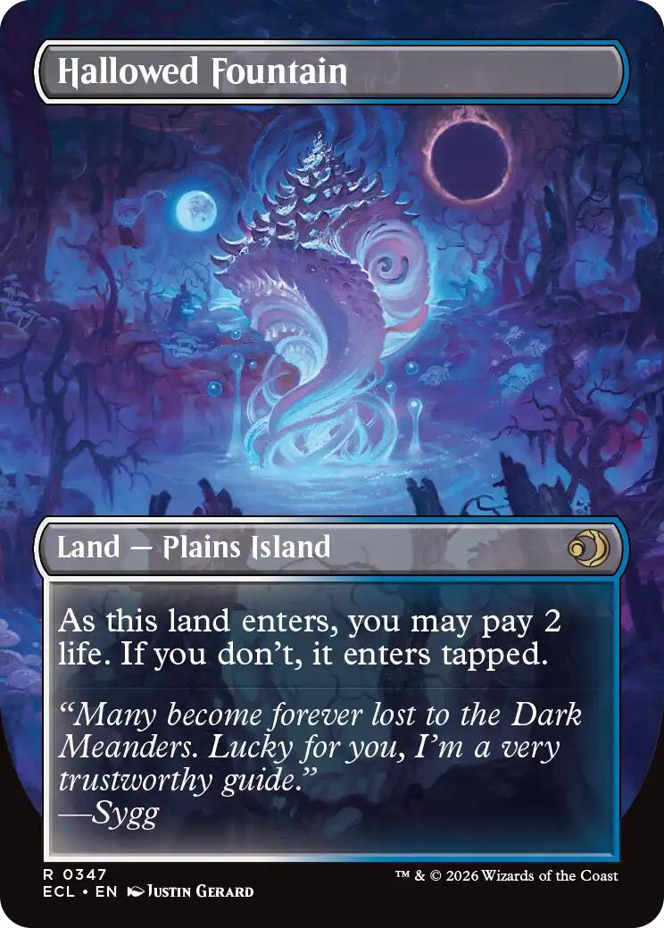 Hallowed Fountain (Borderless) [Lorwyn Eclipsed] | Gear Gaming Bentonville