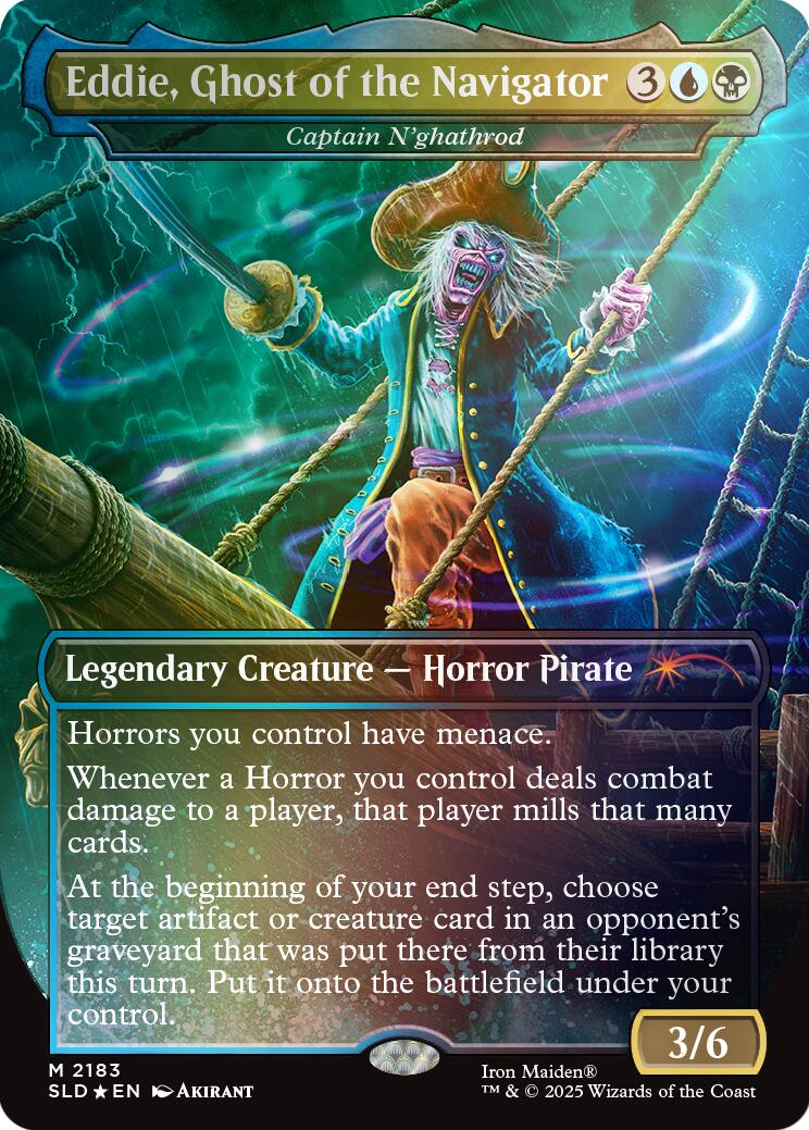 Eddie, Ghost of the Navigator - Captain N'ghathrod (Rainbow Foil) [Secret Lair Drop Series] | Gear Gaming Bentonville