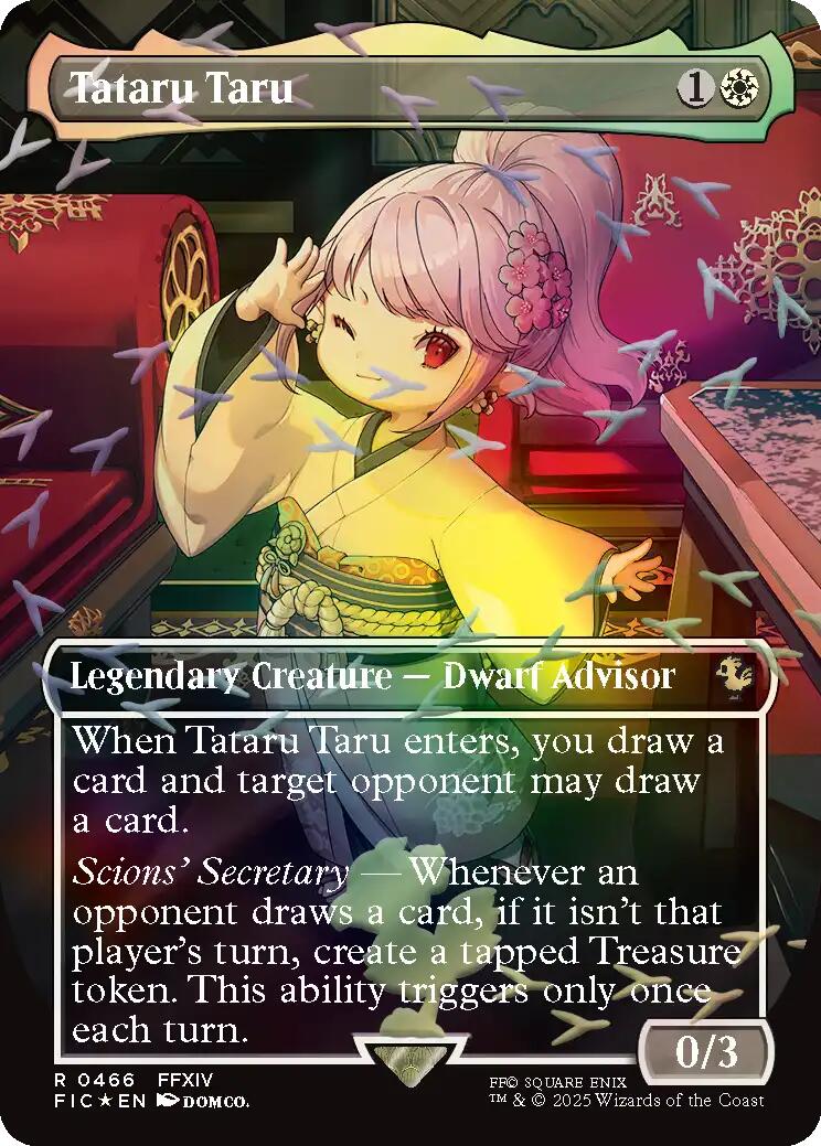 Tataru Taru (Borderless) (Chocobo Track Foil) [FINAL FANTASY Commander] | Gear Gaming Bentonville
