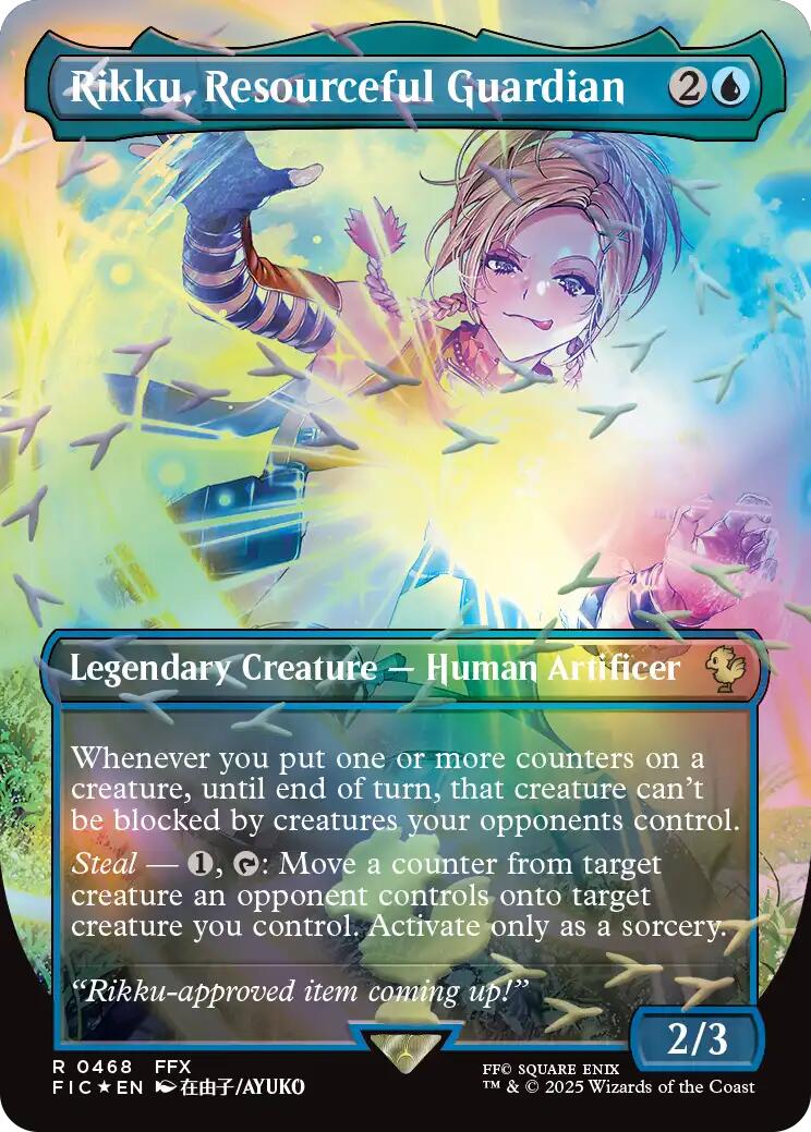 Rikku, Resourceful Guardian (Borderless) (Chocobo Track Foil) [FINAL FANTASY Commander] | Gear Gaming Bentonville