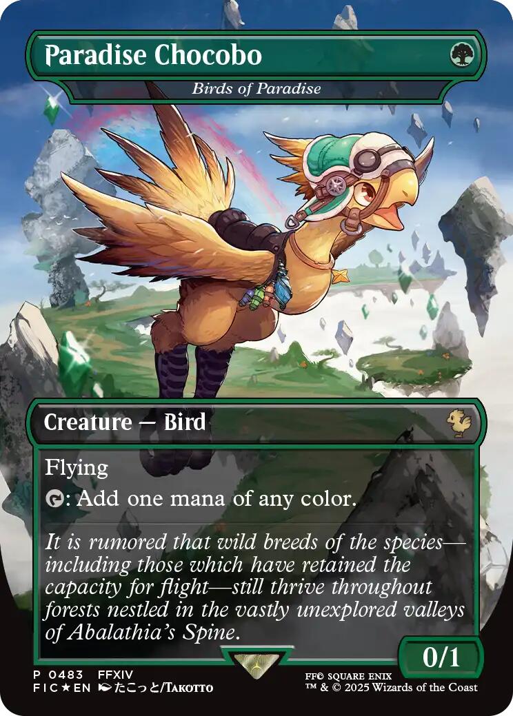 Paradise Chocobo - Birds of Paradise (Borderless) [FINAL FANTASY Commander] | Gear Gaming Bentonville
