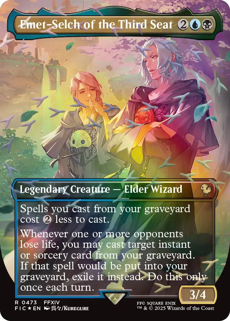 Emet-Selch of the Third Seat (Borderless) (Chocobo Track Foil) [FINAL FANTASY Commander] | Gear Gaming Bentonville