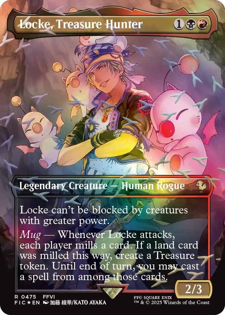 Locke, Treasure Hunter (Borderless) (Chocobo Track Foil) [FINAL FANTASY Commander] | Gear Gaming Bentonville