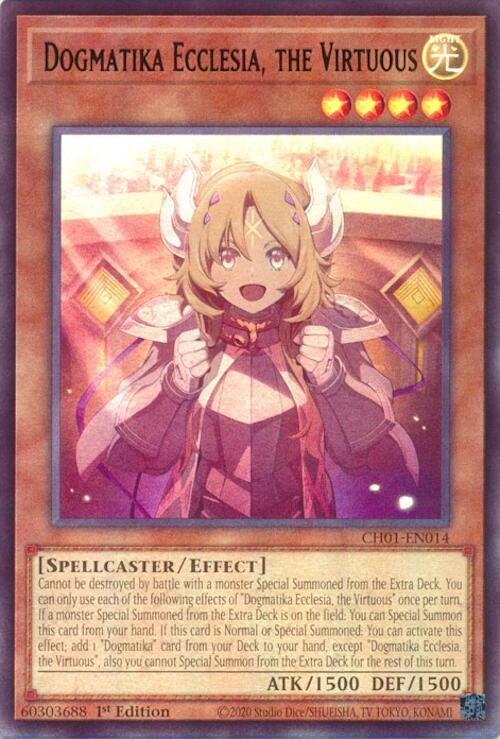 Dogmatika Ecclesia, the Virtuous [CH01-EN014] Ultra Rare | Gear Gaming Bentonville