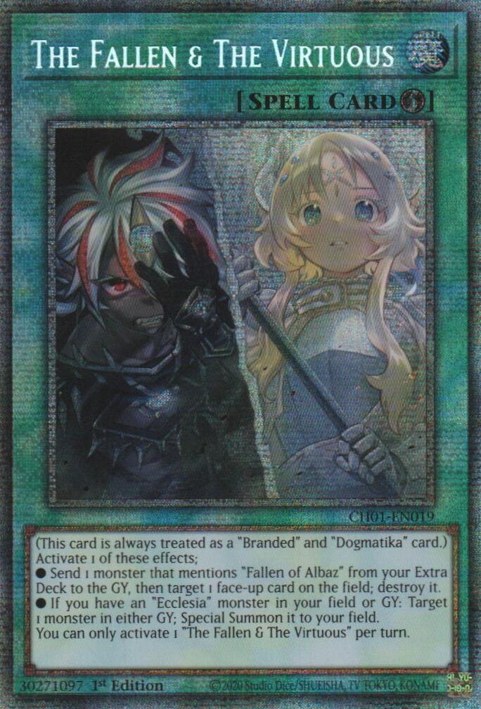 The Fallen & The Virtuous (Starlight Rare) [CH01-EN019] Starlight Rare | Gear Gaming Bentonville