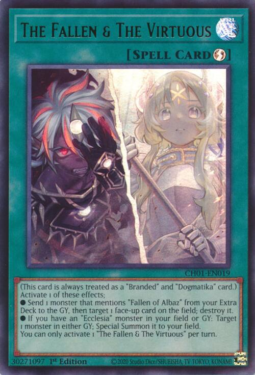 The Fallen & The Virtuous [CH01-EN019] Ultra Rare | Gear Gaming Bentonville