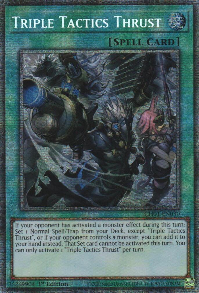 Triple Tactics Thrust (Starlight Rare) [CH01-EN030] Starlight Rare | Gear Gaming Bentonville