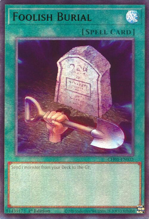Foolish Burial [CH01-EN031] Ultra Rare | Gear Gaming Bentonville