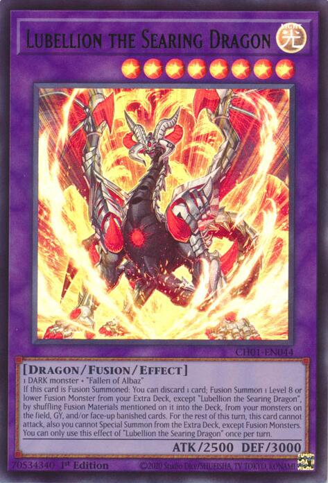 Lubellion the Searing Dragon [CH01-EN044] Ultra Rare | Gear Gaming Bentonville