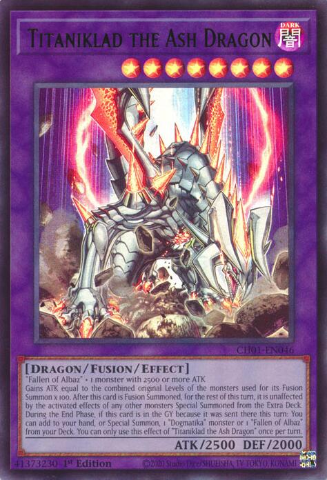 Titaniklad the Ash Dragon [CH01-EN046] Ultra Rare | Gear Gaming Bentonville