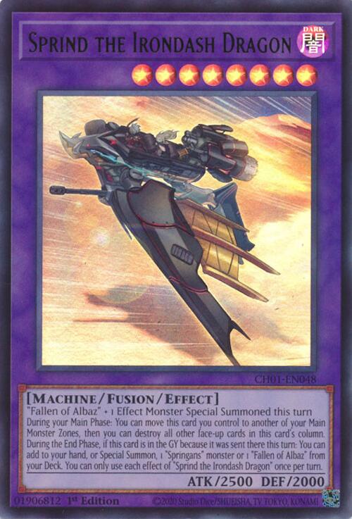 Sprind the Irondash Dragon [CH01-EN048] Ultra Rare | Gear Gaming Bentonville