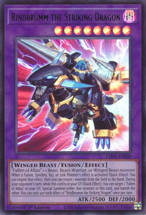 Rindbrumm the Striking Dragon [CH01-EN049] Ultra Rare | Gear Gaming Bentonville